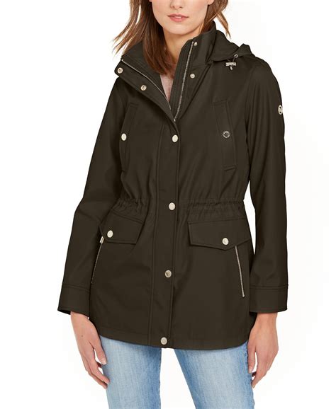 michael kors shiny jacket|michael kors anorak jacket women.